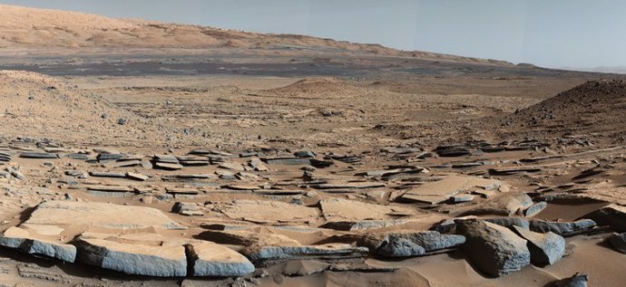 Piso del cráter Gale de Marte