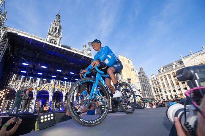 Nairo Quintana en la presentación del Tour de Francia 2019
