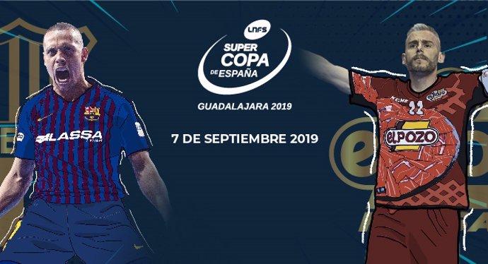Cartel de la Supercopa de España 2019 de fútbol sala que se disputará en Guadalajara