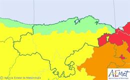 Mapa de los avisos activos en Cantabria para este martes 23 de julio