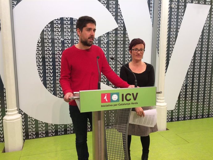 Els coordinadors nacionals d'ICV, David Cid i Marta Ribas