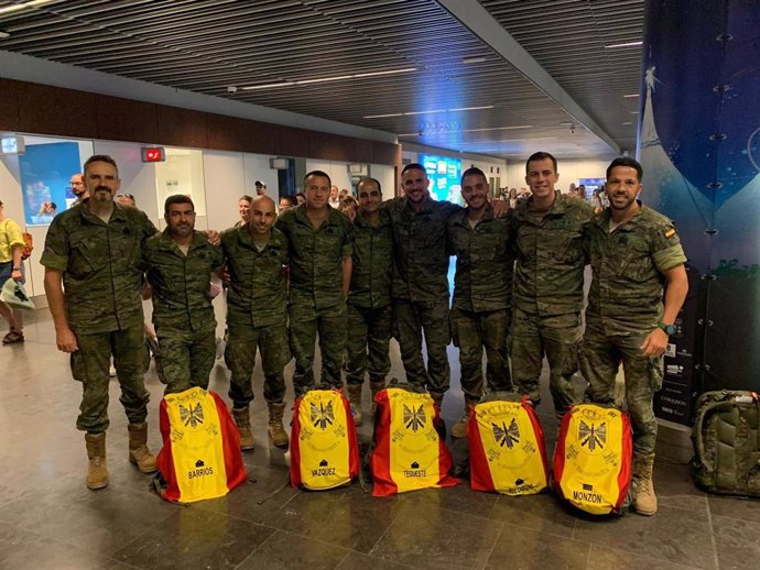 Integrantes del RAAA 94 llegados a Gran Canaria procedentes de misión en Turquía