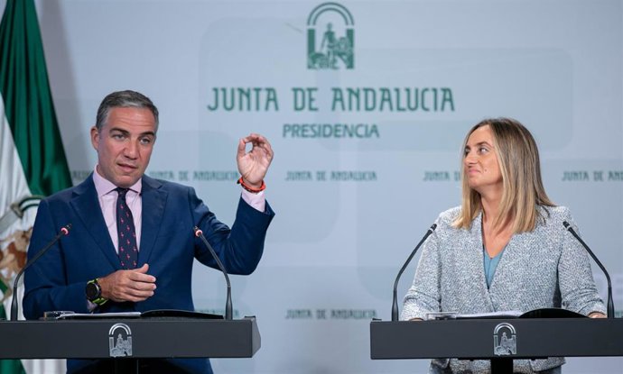 Elías Bendodo y Marifrán Carazo, este martes