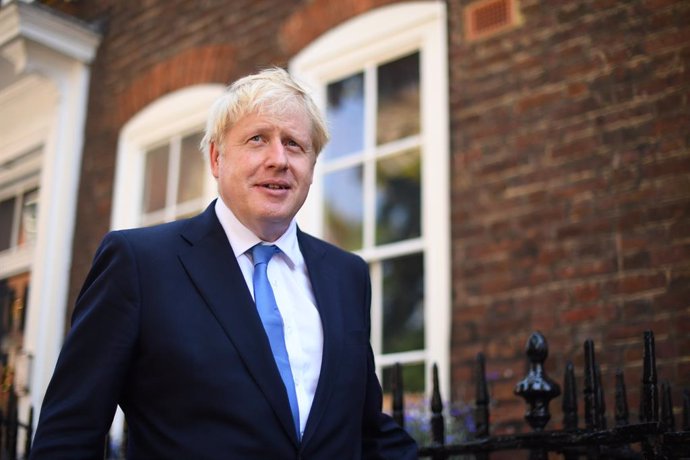 23 July 2019, England, London: Newly elected leader of the Conservative party Boris Johnson leaves his office in Westminster, after it was announced that he had won the leadership ballot and will become the next Prime Minister. Photo: Victoria Jones/PA 
