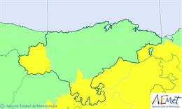 Mapa de avisos activos en Cantabria para este miércoles