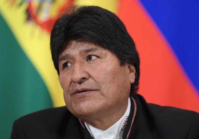July 11, 2019 - Moscow, Russia: Bolivian President Evo Morales during a press conference following a meeting with Russian President Vladimir Putin in the Kremlin. July 11, 2019 Russia, Moscow. (Dmitry Azarov/Kommersant/Contacto)