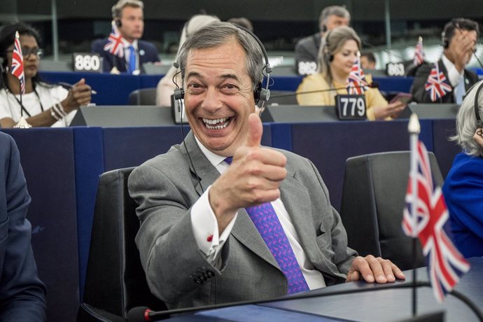 Nigel Farage en el Parlamento Europeu