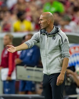Zinédine Zidane durante un partido de la pretemporada