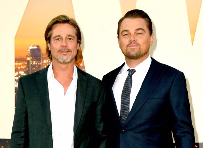 Brad Pitt y Leonardo DiCaprio en la premiere de 'Érase una vez en... Hollywood'