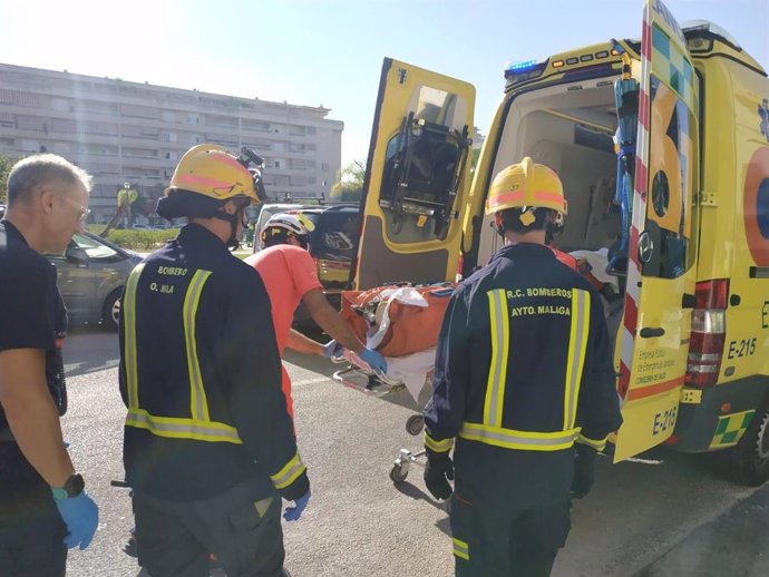 Tabajador herido en Málaga