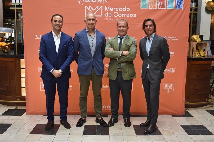 José Antonio Trujillo, director del Mercado de Correos; Javier López Cerrón, director general de Grupo Orenes; Manuel Borrego y Ricardo Pichardo, socios de Mercantil Española de Mercados.