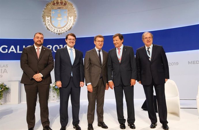 Los presidentes de Asturias, Galicia y Castilla y León