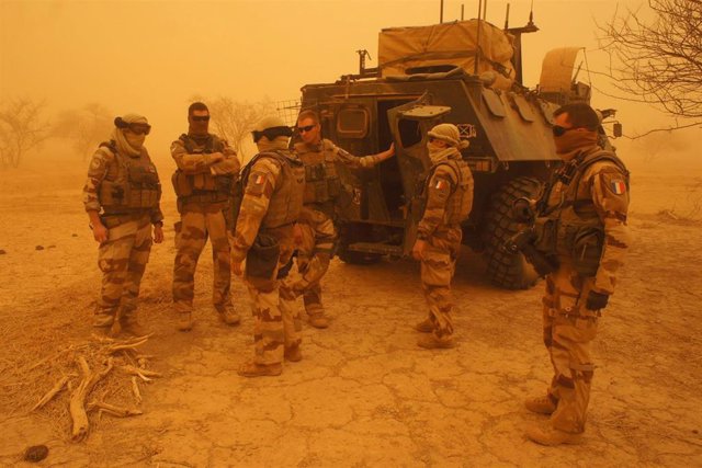 Soldados franceses en el Sahel