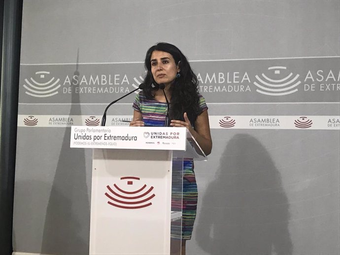 La portavoz de Unidas por Extremadura en la Asamblea, Irene de Miguel