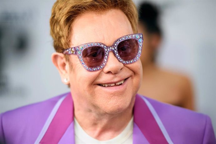 24 July 2019, France, Antibes: British singer Elton John attends the Elton John Aids foundation Midsummer Party at Jean Pigozzi's Villa Dorane. Photo: Matt Crossick/PA Wire/dpa