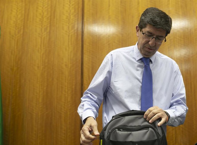 Comisión de Turismo, Regeneración, Justicia y Administración Local. Comparece el vicepresidente de la Junta, Juan Marín. Foto de archivo