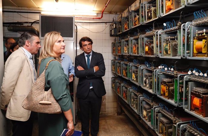 La consejera de Transportes de la Comunidad de Madrid, Rosalía Gonzalo, en funciones presenta la renovación de la señalización de la Línea 4 de Metro.