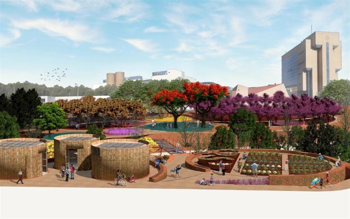 Imagen del proyecto de huerto urbano y parque frutal de la UMA