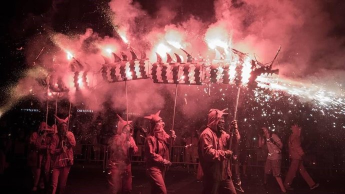 Algunos de los demonios del 'Correfoc' de la Gran Fira