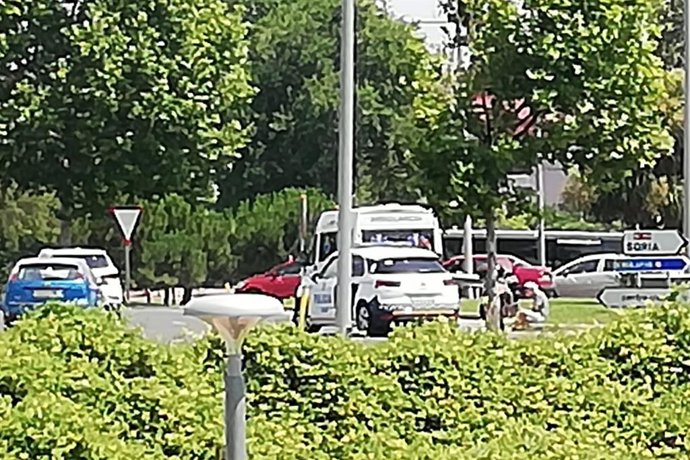 ACCIDENTE EN LA CALLE CHILE CON LA CIRVUNVALACIÓN DE LOGROÑO