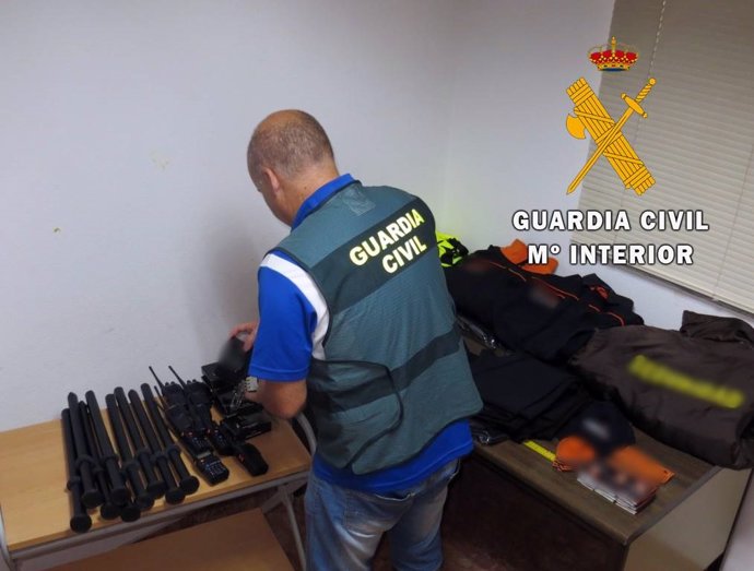 Material recuperado tras ser sustraído por el empleado de una empresa en Almería