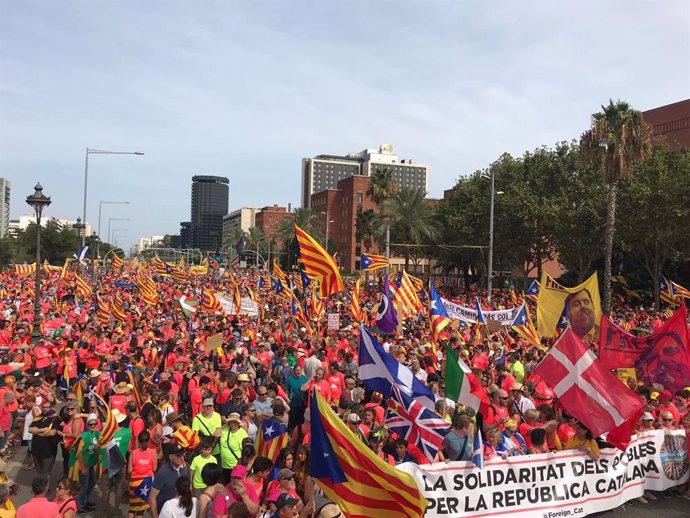 Manifestación de la Diada 2018 en Barcelona