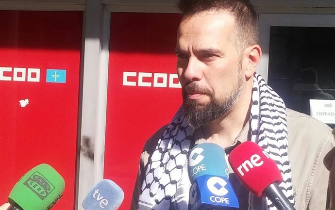El secretario general de Comisiones Obreras (CCOO) de Asturias, José Manuel Zapico.