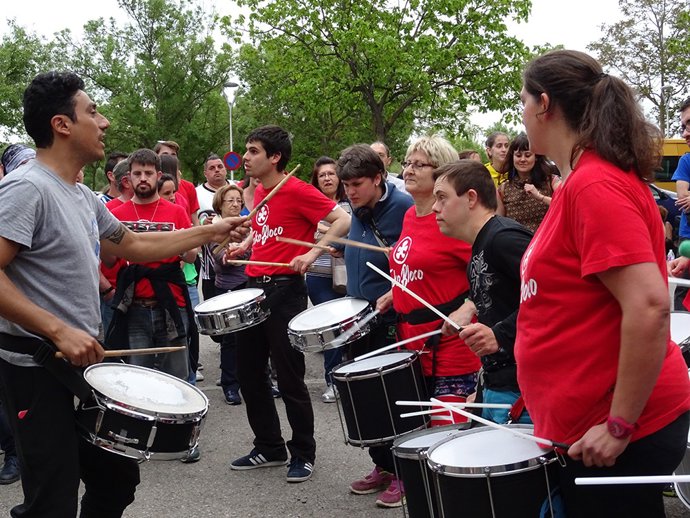 Grupo de batucada de una de las asociaciones