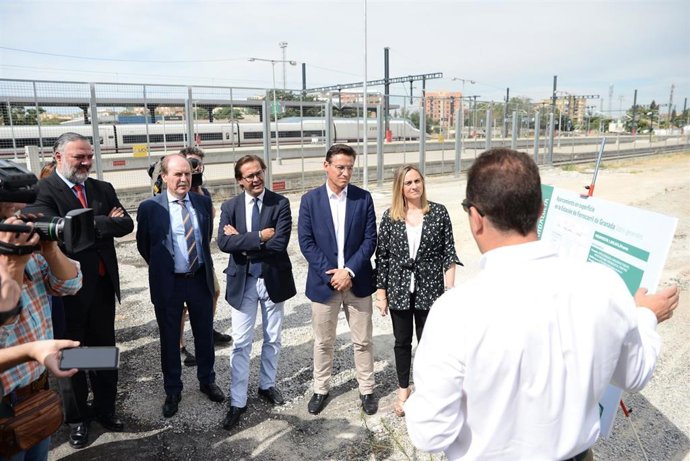 Acto de inicio de las obras del aparcamiento de la estación de ferrocarril de Granada