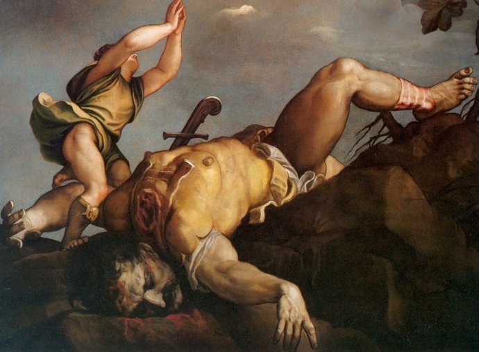 David y Goliat, cuadro de Tiziano