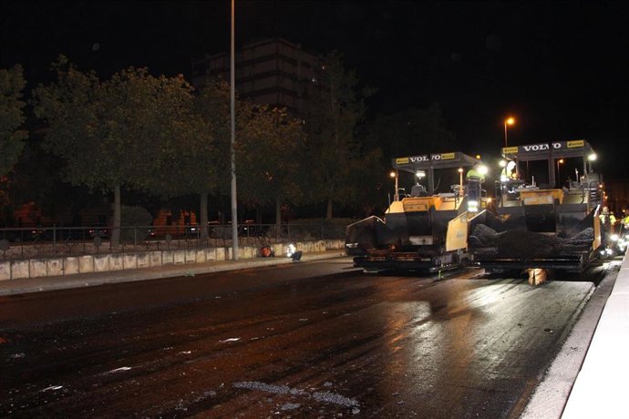 Obra del pavimento fonorreductor.