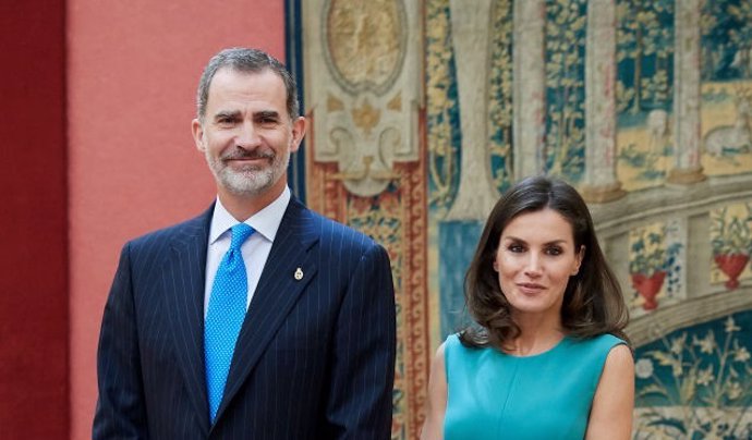 El Rey Felipe y la Reina Letizia reciben a los miembros de la fundación 'Princesa de Asturias'