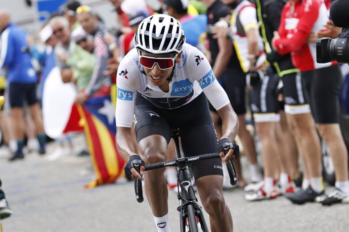 El ciclista colombiano del Team Ineos Egan Bernal en el Tour de 2019