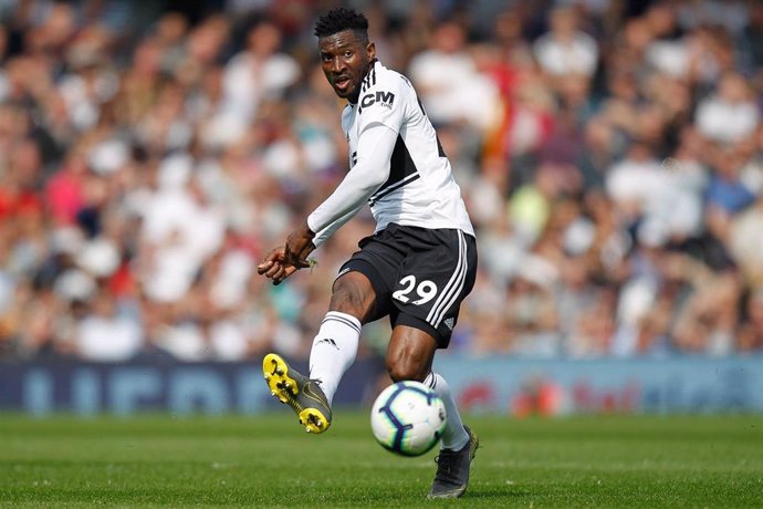 Fulham midfielder Andre-Frank Zambo Anguissa (29) passes during the Premier League match between Fulham and Manchester City at Craven Cottage, London, England on 30 March 2019. Photo Ian Stephen/ProSportsImages / DPPI