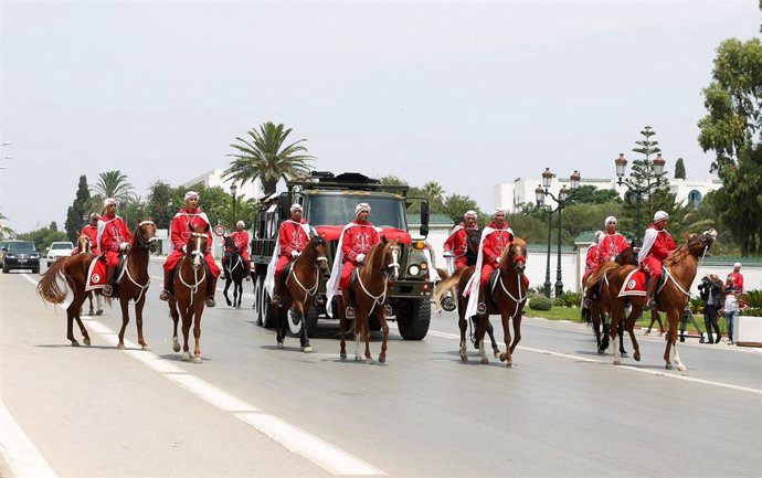 Imagen del funeral del expresidente tunecino, Beyi Caid Essebsi