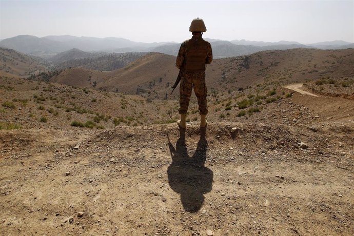 Puesto fronterizo militar en Waziristán del Norte (Pakistán)