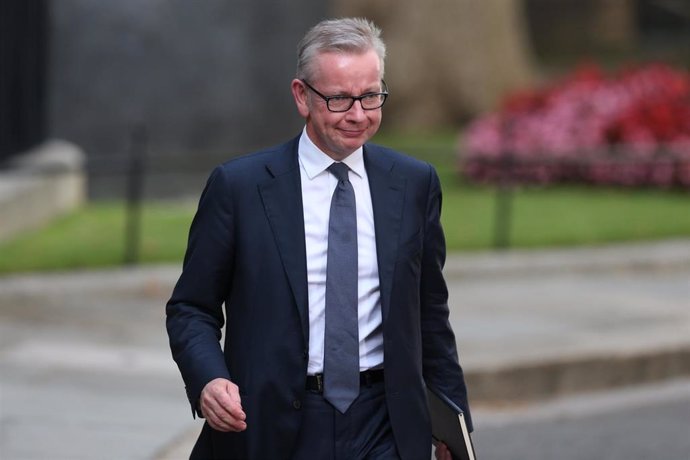 El ministro de Gabinete y 'número dos' del Gobierno británico, Michael Gove, en Londres