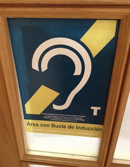 Sistema de bucle de inducción magnética para personas con discapacidad auditiva.