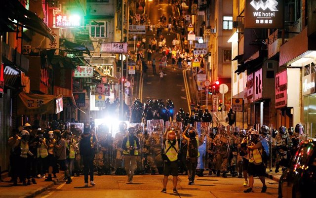 Imagen de las protestas de este domingo 28 de julio en Hong Kong