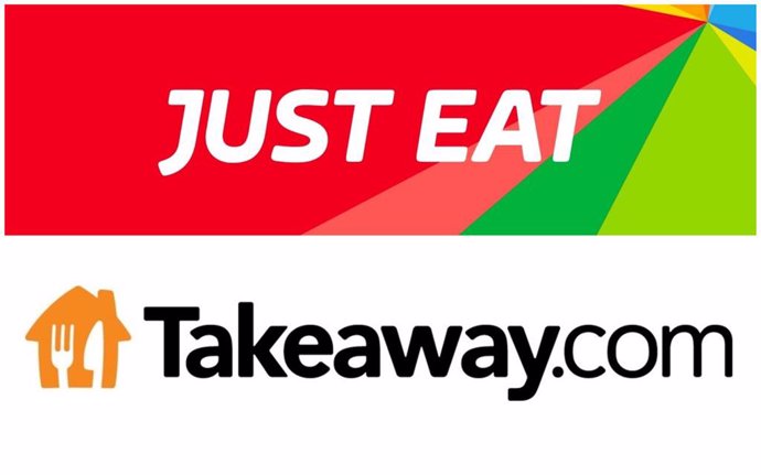 Logos de Just Eat y Takeaway.com