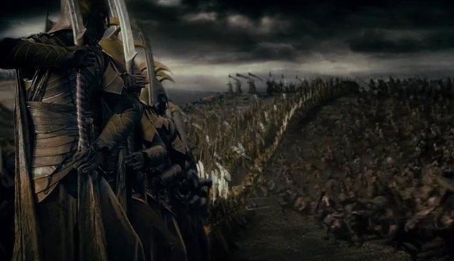 Imagen de la batalla de Daglorad, escena del prólogo de El señor de los anillos: La comunidad del anillo