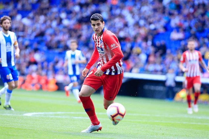 Alvaro Morata durante el partido del Atlético de Madrid ante el Espanyol