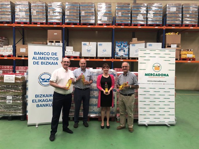 Mercadona entrega 3.000 kilos de productos al Banco de Alimentos de Bizkaia