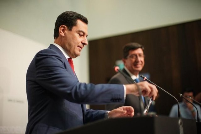 El presidente de la Junta, Juanma Moreno, comparece tras el Consejo de Gobierno