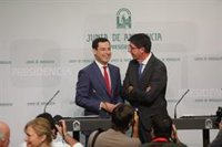 Moreno y Marín defienden la solidez del Gobierno PP-Cs, que es un "ejemplo de estabilidad" en España