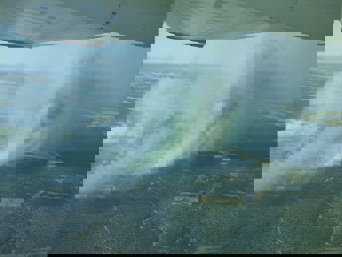 Imagen del incendio declarado en Barchín del Hoyo