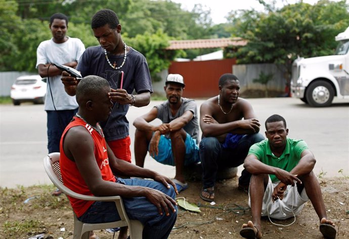 Un grupo de migrantes en Costa Rica. 