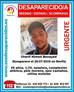 Fotografñia y datos del desaparecido