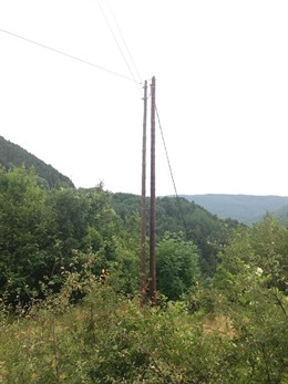 Línea eléctrica de Endesa en el Pont de Suert (Lleida)