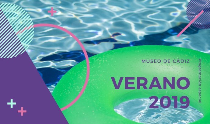 Cartel de las actividades de verano del Museo de Cádiz para el mes de agosto